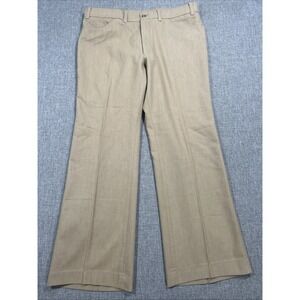 Vintage 70s Levi's Action Slacks Brown Pleated Pants 36x30 USA Made Talon Flare